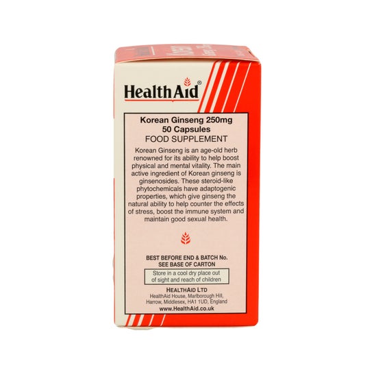 Health Aid Ginseng coréen 250mg 50caps