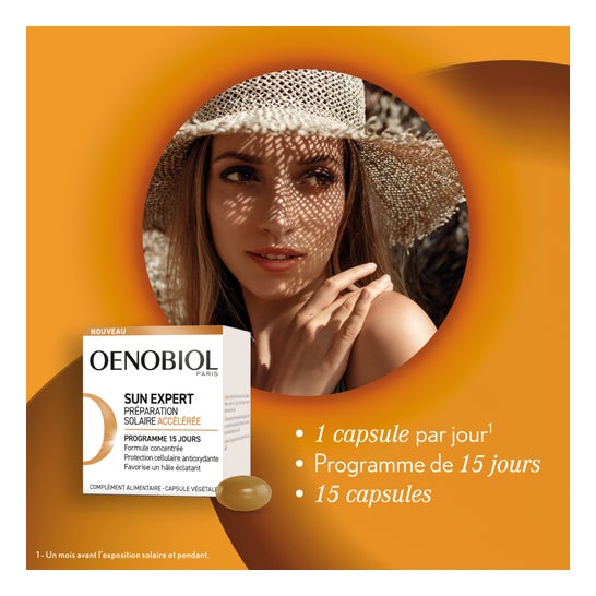 Oenobiol Sun Expert Préparation Solaire Accélérée 15 Capsules
