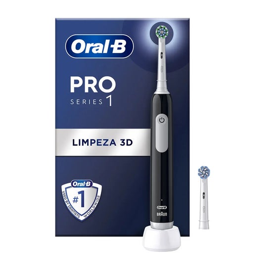 Oral-B Pack Pro Series 1 Brosse Dents Noir + Recharge