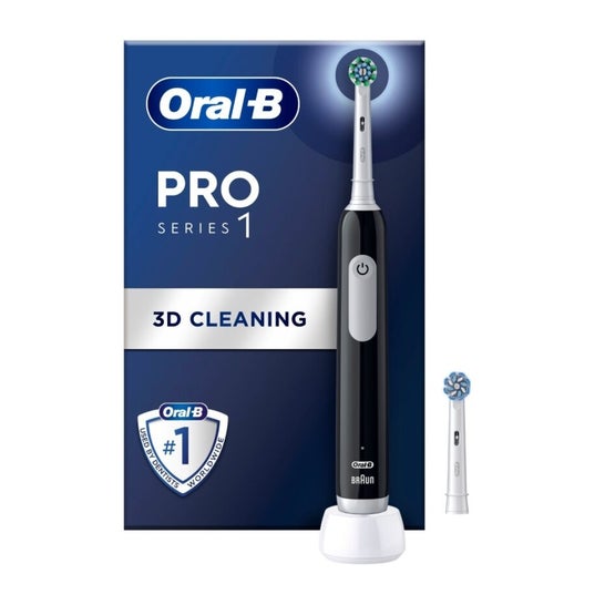 Oral-B Pack Pro Series 1 Brosse Dents Noir + Recharge