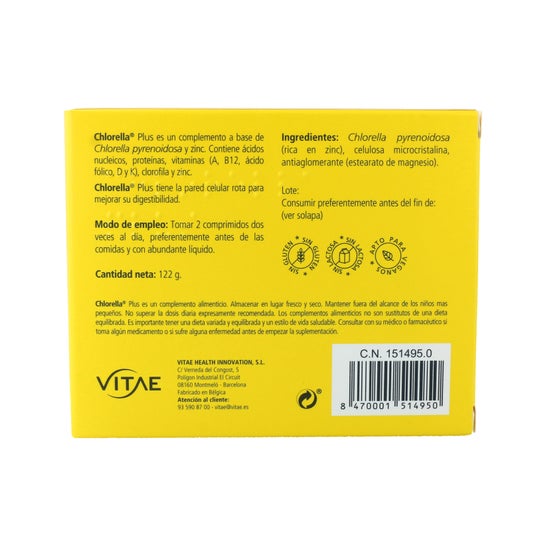 Vitae Chlorella Plus 1000mg 120comps