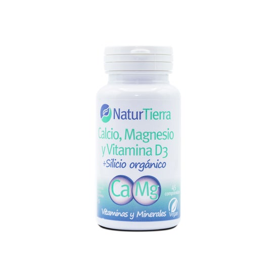 Naturtierra Calcium+Magnésium+Vitamine D3+Silicium organique 45 Comprimés