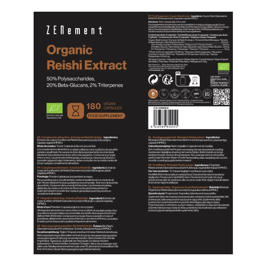 Zenement Extrait Reishi 12000mg Vitamine C 180caps