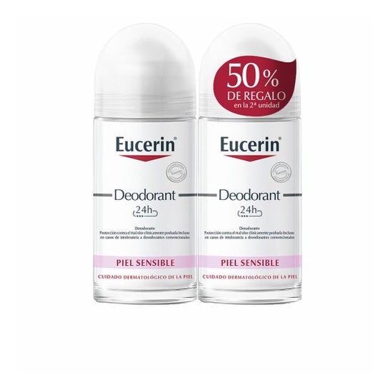Déodorant Eucerin pour peaux sensibles 50ml+50ml