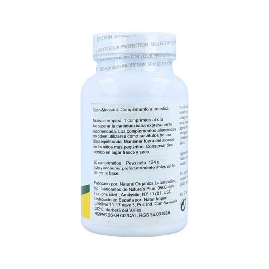 Nature's Plus Choline &amp; Inositol 500mg 60caps