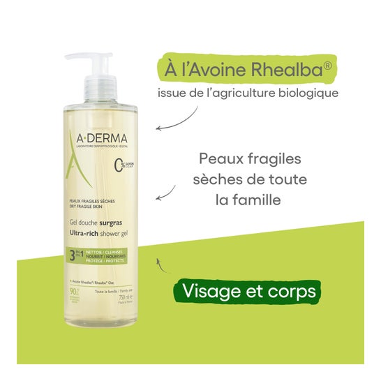 A-Derma Gel Douche Surgras 750ml