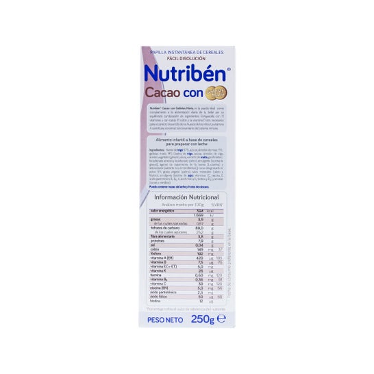 Nutribén™ papilla cacao cacao con galletas Maróa 250g
