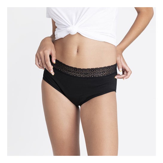 Platanomelon Kiwitas Culotte menstruelle dentelle S Noir