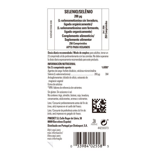 Solgar Selenium 200 Mcg (sans levain) 250 Comp
