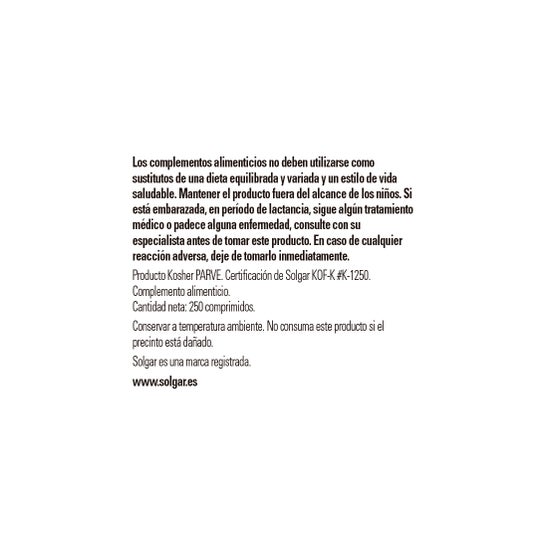 Solgar Selenium 200 Mcg (sans levain) 250 Comp