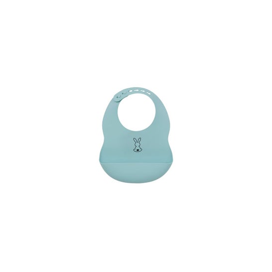 Nattou Bavoir Silicone Bleu Clair 1ut