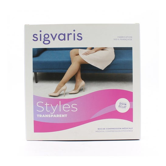 Sigvaris Styles Transparent Collant 2 Bleu Nuit TSN 1ut