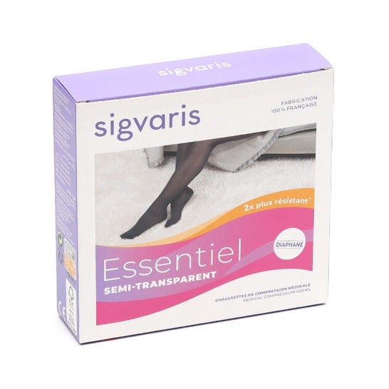 Sigvaris 2 Essentiel Chaussette Semi Transparent Noir SN 1 Paire