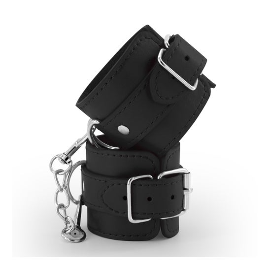 Crushious Bondage Love Menottes en Cuir Noir 1 Unité