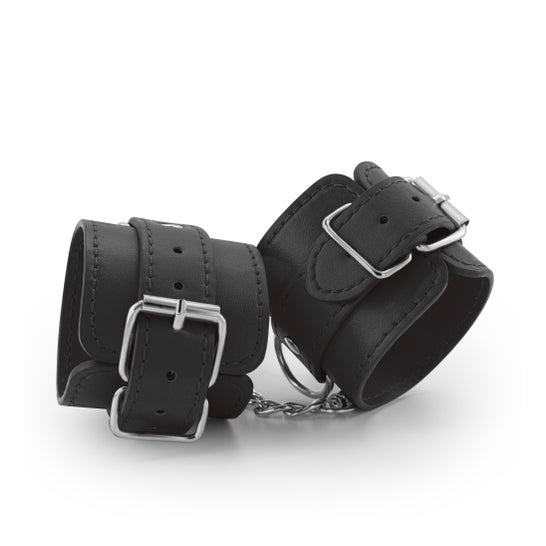 Crushious Bondage Love Menottes en Cuir Noir 1 Unité