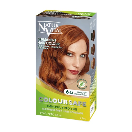 NaturVital Coloursafe Coloration Permanente 6 43 Noisette 150ml