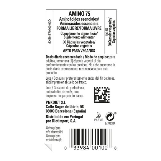 Solgar Amino 75 30 gélules Végétales