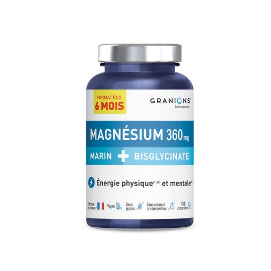Granions Double Magnésium Marin + Bisglycinate 180 Comprimés