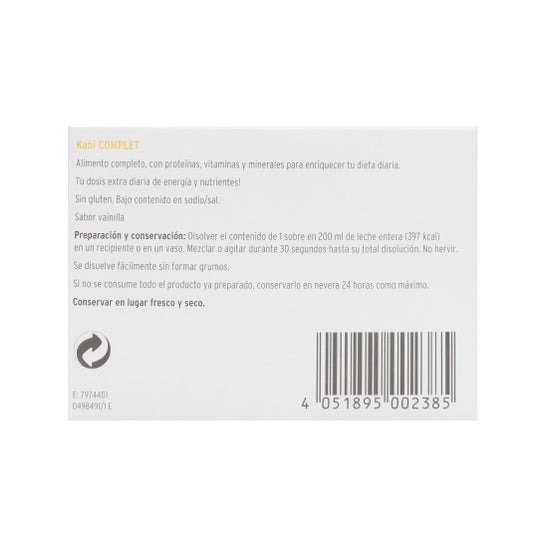 Kabi Complet vanille en poudre 7 sachets 62g