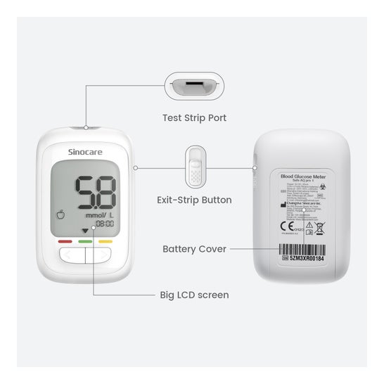 Sinocare Safe Aq Pro I Kit Glucomètre