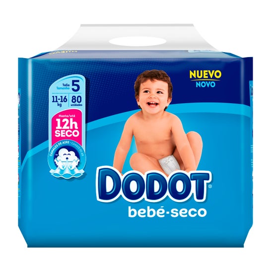 Couches ultra sèches Dodot Taille 5 11-16 Kg 80uds