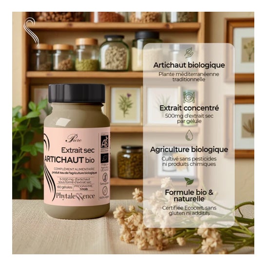 Phytalessence Pure Artichaut Bio 60 Gélules Phytalessence Pure Artichaut Bio 60 Gélules