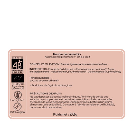 Phytalessence Poudre De Cumin Bio 60 Gélules