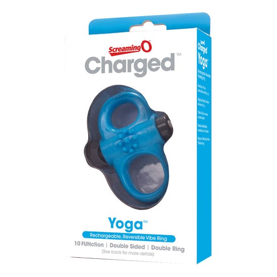 Screaming O Rechargeable Vibrating Ring Rechargeable Yoga Blue 1pc