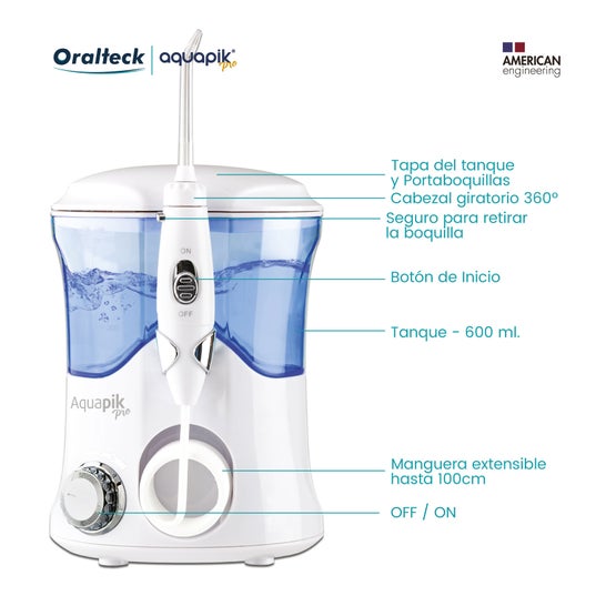 Aquapik Pro Irrigateur Buccal Professionnel Bleu 1 Unité