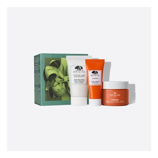 Origins Pack Mousse Nettoyante 30ml + Masque éclat 15ml + Gel crème 30ml