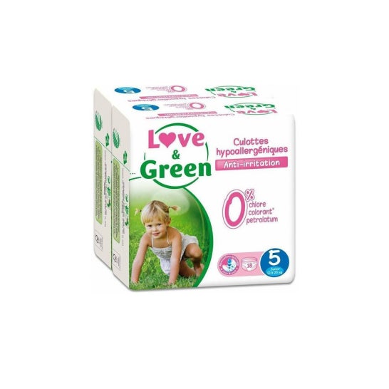 Love & Green Culottes Apprentissage Hypoallergéniques T5 18 pièces