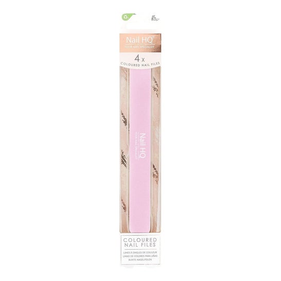 Nail HQ Coloured Nail File Pack 4uts