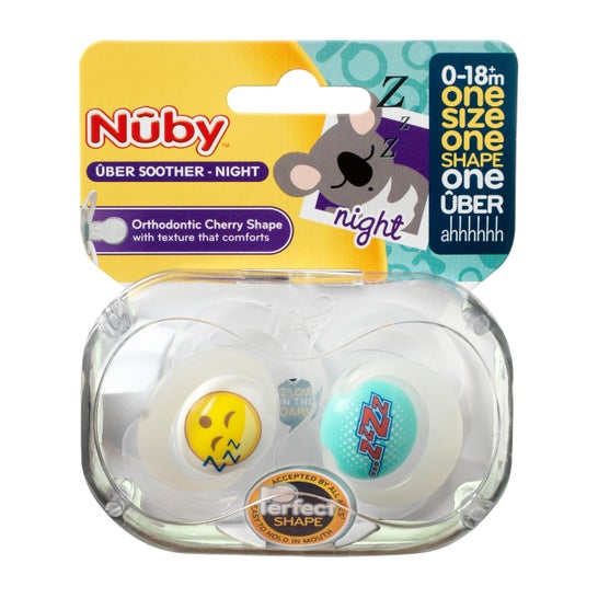 Nuby Set Uber Night Sucette 0-18m One Size 2uts