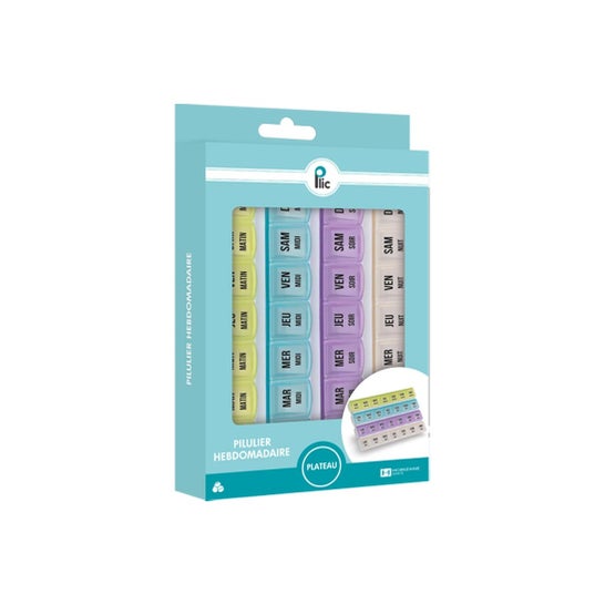 Plic Pilulier Hebdomadaire Plateau TL Organiseur 28 Comp 1 ut