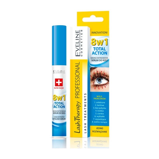 Eveline Cosmetics Eyelash Restorative Serum 8 In 1 Total Action 10ml