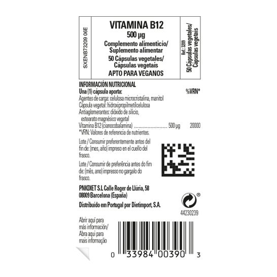 Solgar Vitamine B12 500mcg 50 gélules végétales