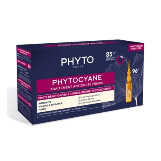 Phyto Phytocyane Traitement Antichute Réactionnelle Femme 12 Ampoules