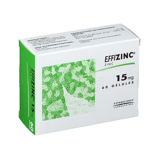 Effizinc Zinc 15mg 60 Gélules