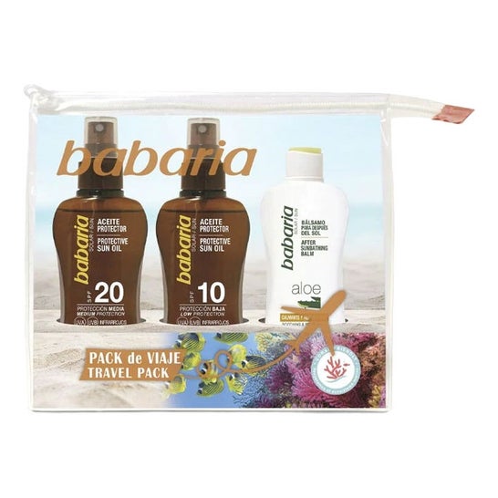 Pack voyage Babaria Baume après soleil 100ml + huile protectrice 2 pcs