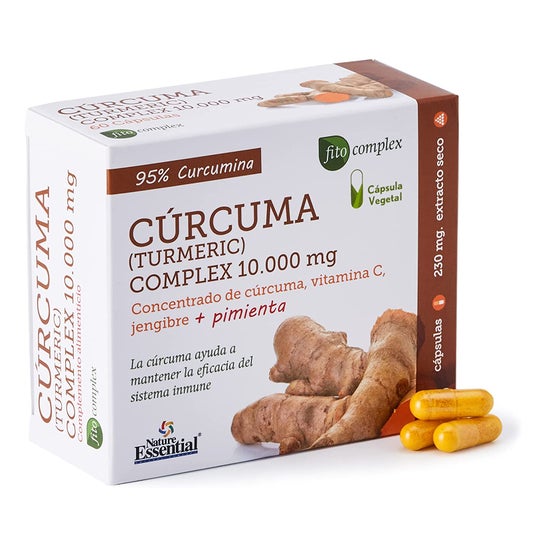 Nature Essential Curcuma 95 % + Gingembre + Poivre + Vitamine C 60 capsules