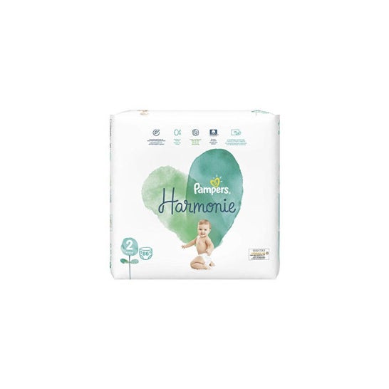 Pampers Harmonie Couches Taille 2 4-8kg 86 Unités
