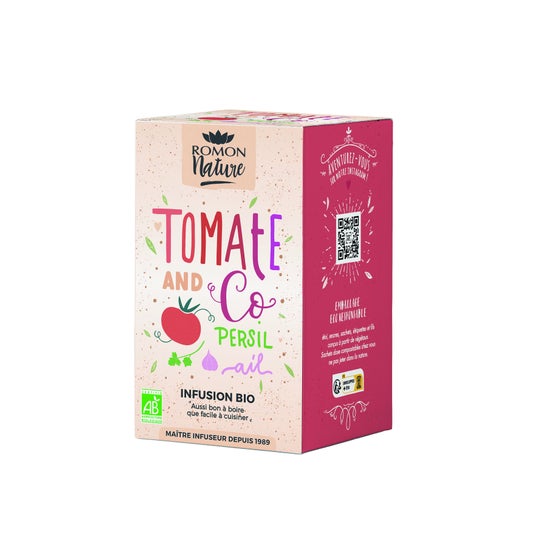 Romon Nature Tomate and Co Persil Ail Infusion Bio 16 Sachets