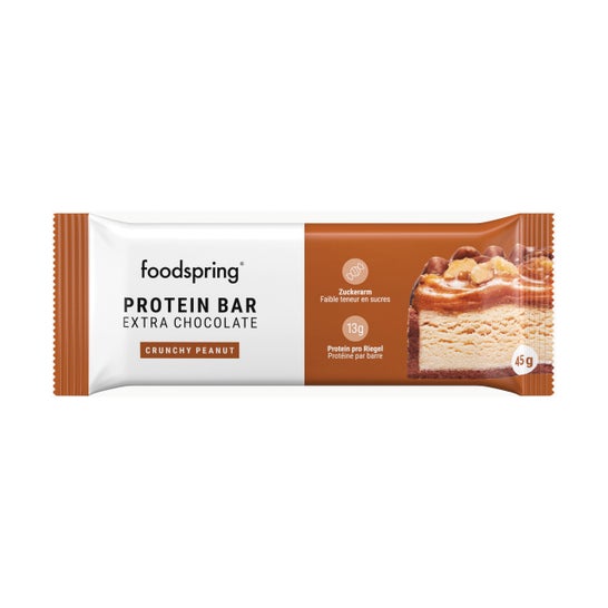 Foodspring Protein Bar Extra Chocolate Crunchy Peanut 45g