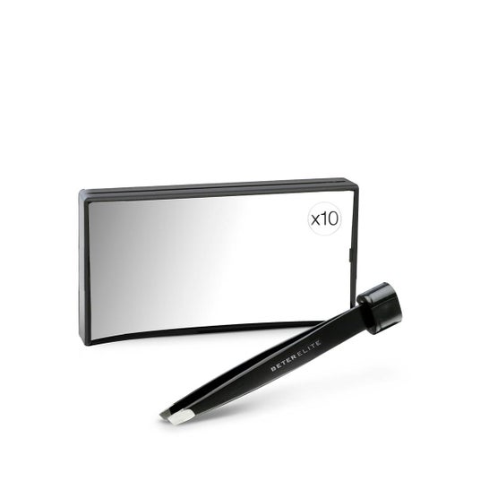 Beter Elite Kit Espelho Rectangular x10 + Pinça