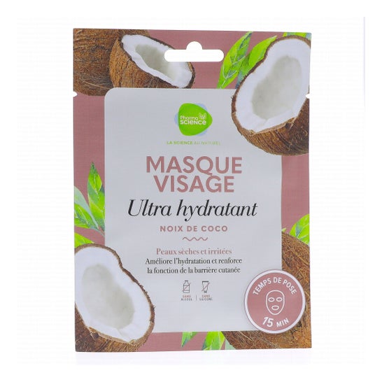 Pharmascience Masque Visage Ultra Hydratant Noix de Coco 18 ml