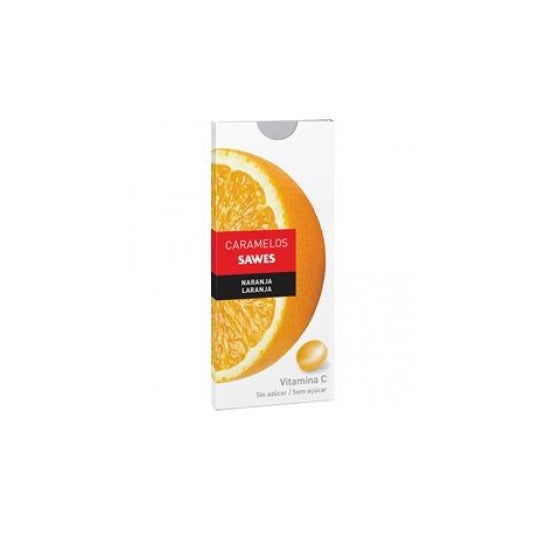 Bonbons balsamiques Sawes Orange sans sucre et avec vitamine C sous blister 22g