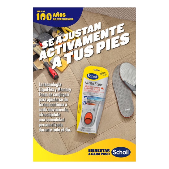 Scholl LiquiFlex Semelles Soutien Renforcé Taille 2 1 Paire