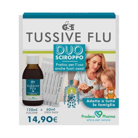 Gse Pack Tussive Flu Duo Syrup 120ml + 6 Sticks