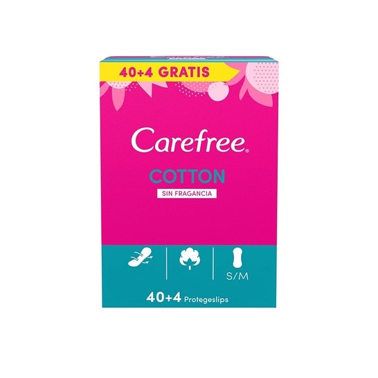 Carefree Cotton Sin Fragancia Protegeslips S/M 44uds