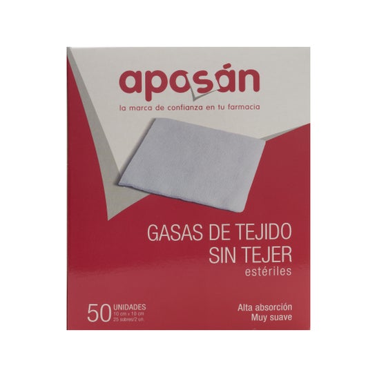 Aposan gaze non tissée stérile 10cmx10cm 50 gaze (2 Unités/sachet)